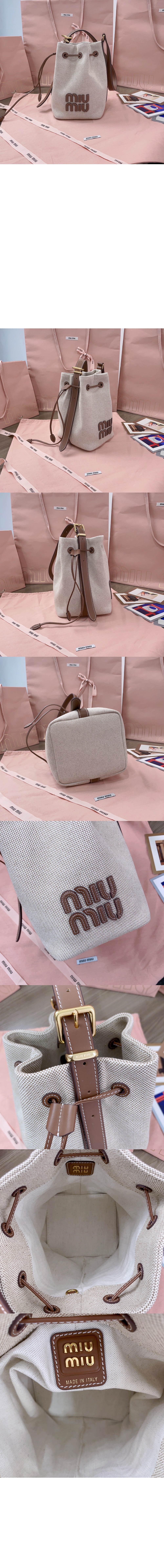 캔버스 및 가죽 버킷 미듐백 5BE090 > Etc - 기타제품