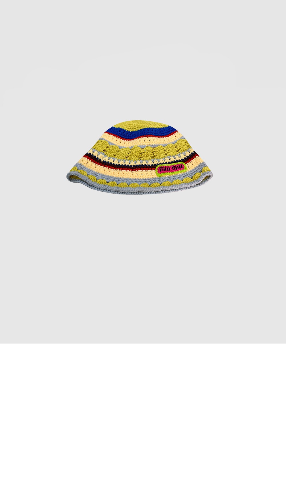 니트 스트라이프 캡 5HC754 > 미우미우