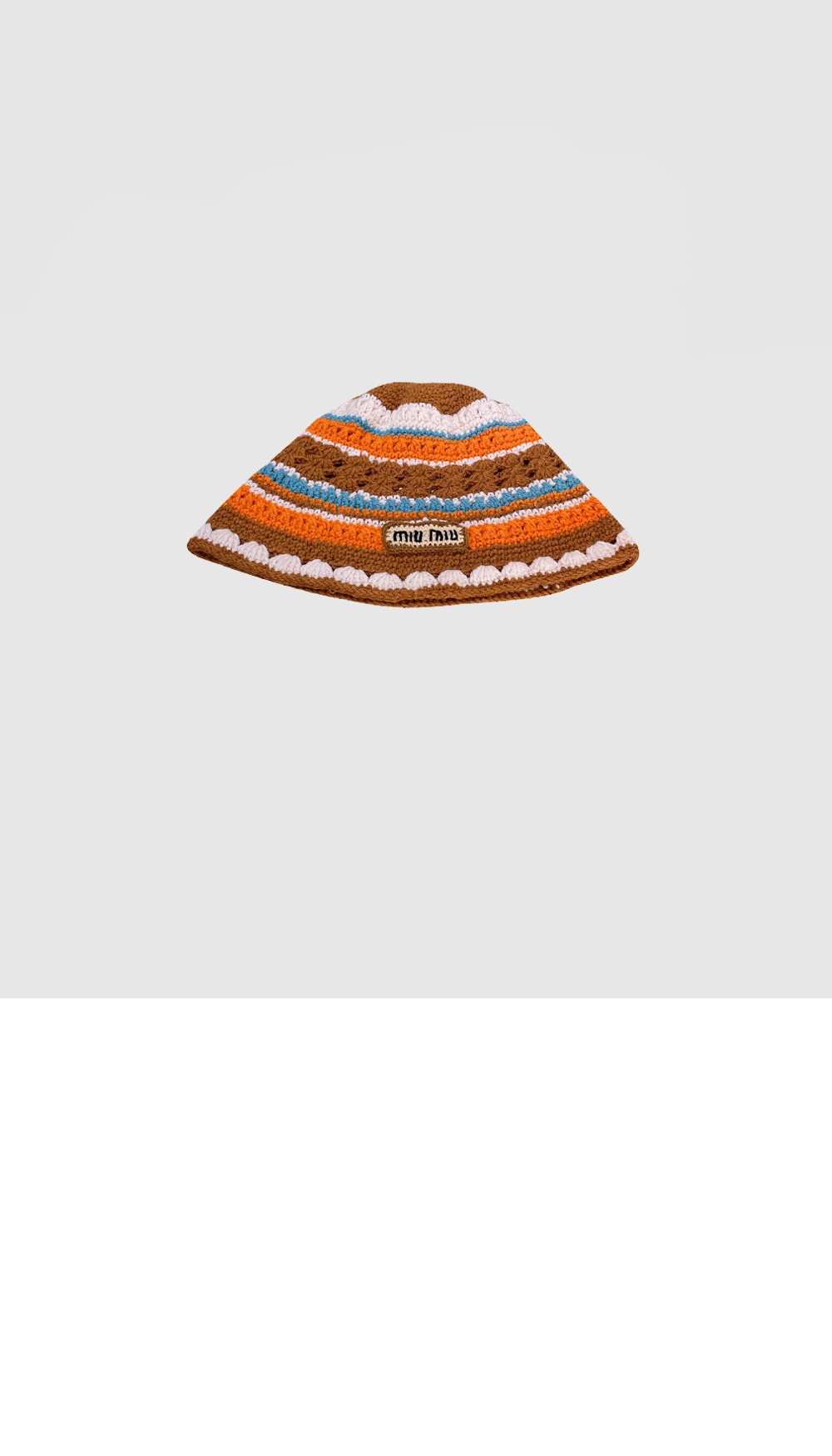 니트 스트라이프 캡 5HC754 > 미우미우