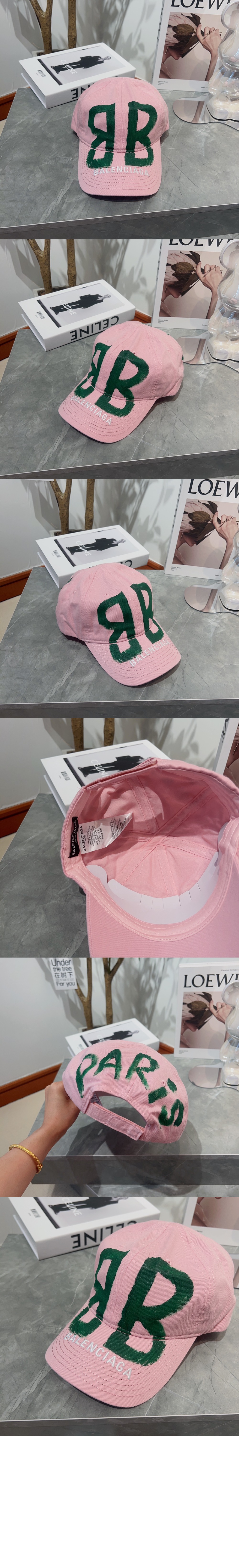 코튼 드릴 BB Sprayed 캡 673321 > 발렌시아가