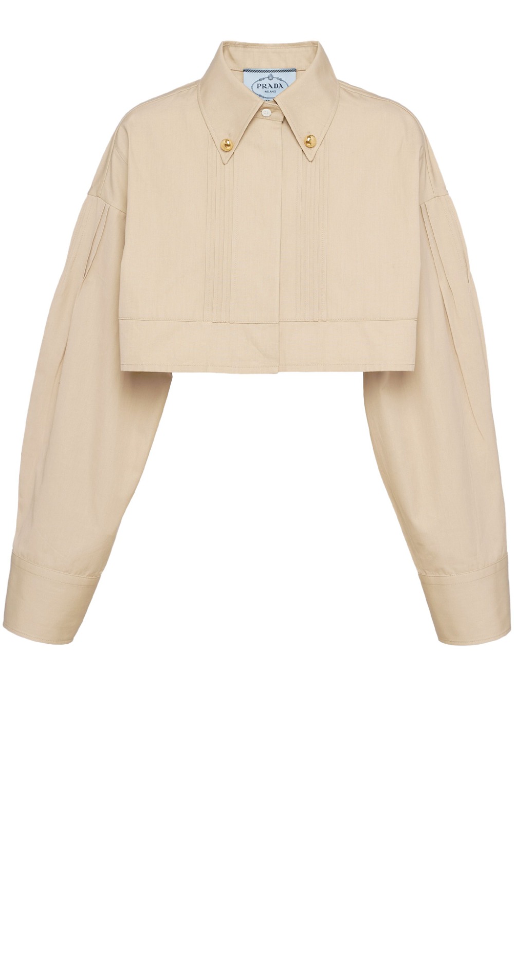 로고 쇼트 코트 > 프라다