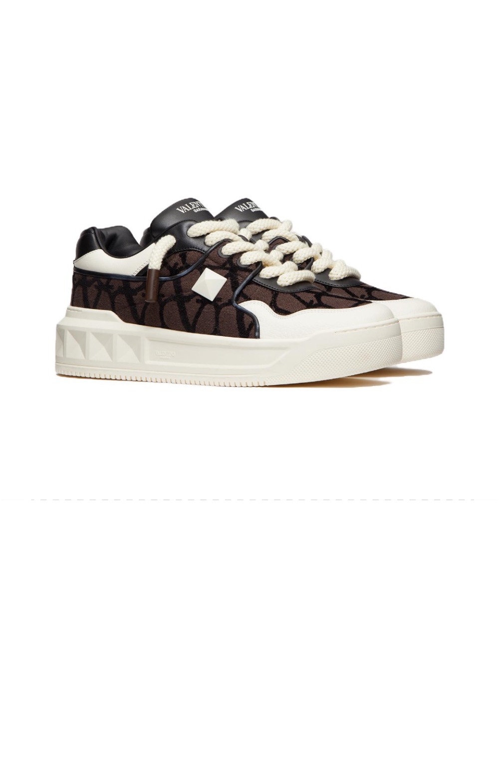 데님 이펙트 트왈 이코노그라프 자카드 패브릭 원 스터드 XL 로우탑 스니커즈 3Y2S0G > One Stud - 원 스터드