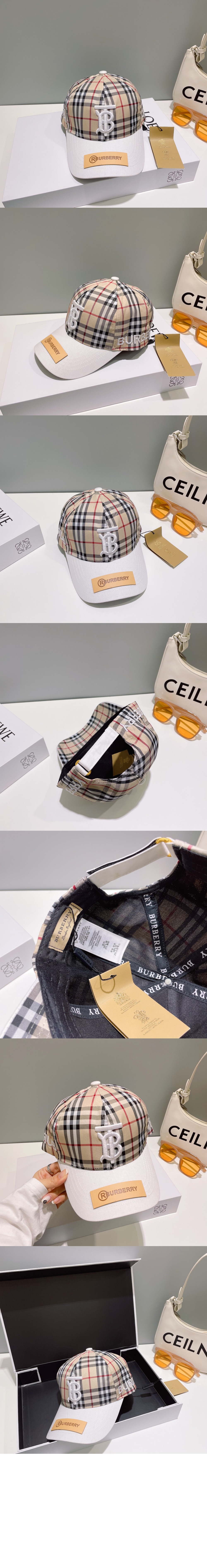 빈티지 체크 베이스볼 캡 8065387 > 버버리