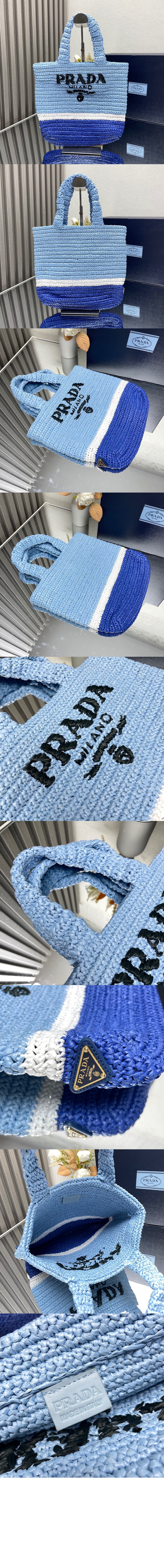 스몰 크로셰 토트백 1BG422 > Raffia Crochet - 라피아크로셰