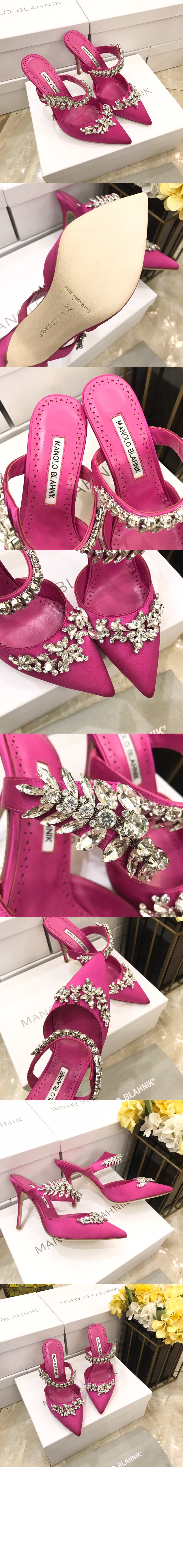 루럼 새틴 크리스탈 뮬 > Pumps - 펌프스