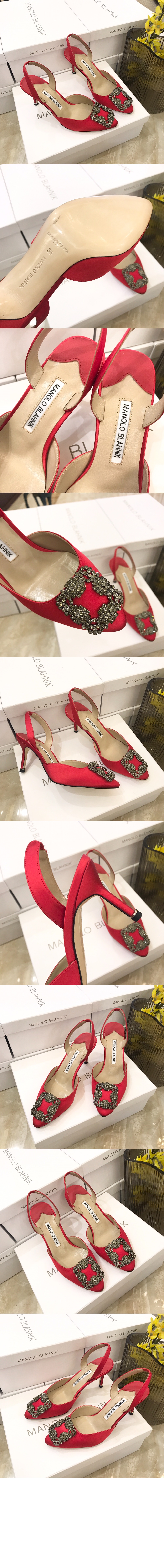 새틴 주얼 버클 뮬 > Pumps - 펌프스