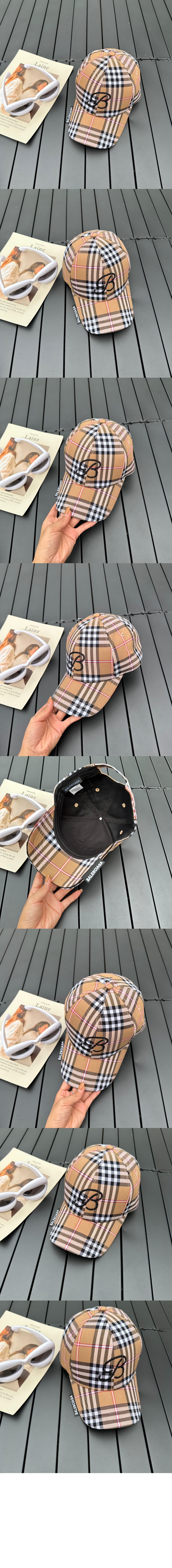 빈티지 체크 베이스볼 캡 894117 > 발렌시아가