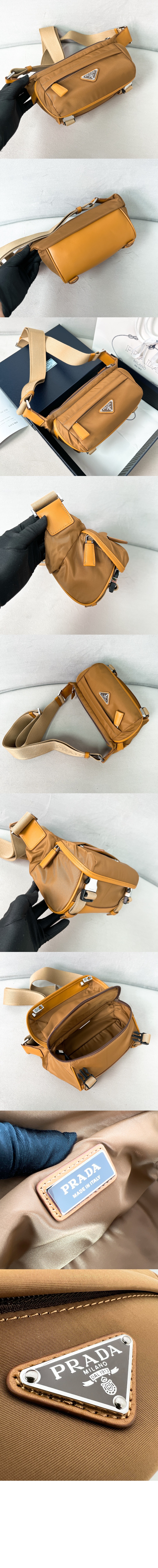 리나일론 및 사피아노 가죽 숄더백 2VH171 > Re-Nylon - 레나일론