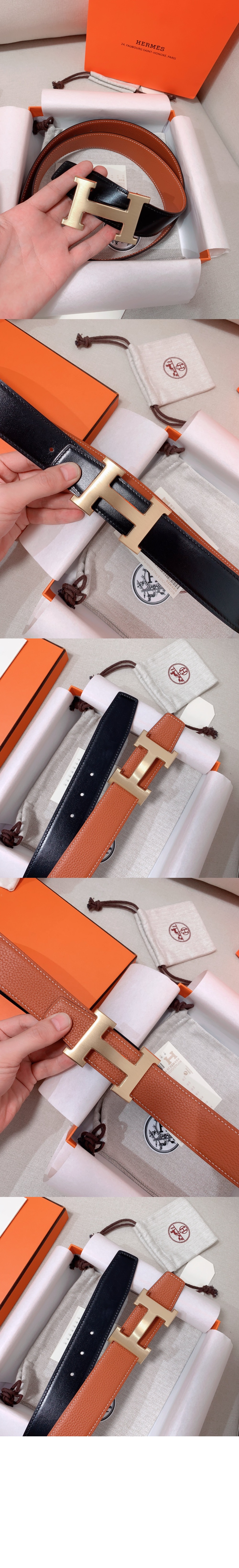 양면 가죽 벨트 > 에르메스