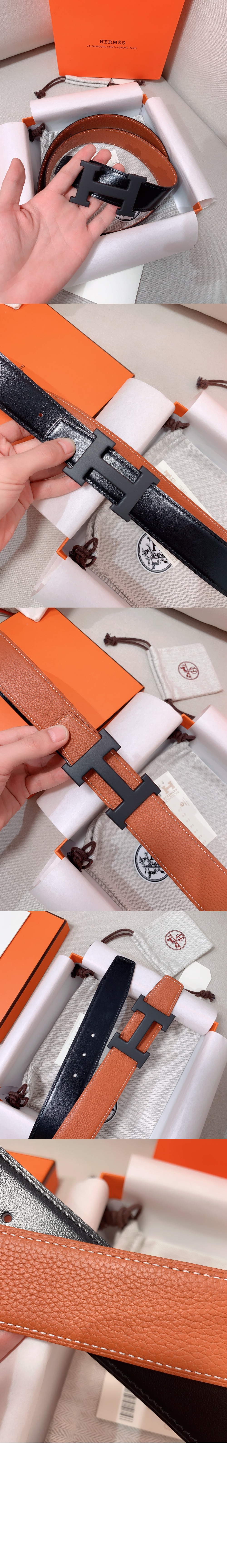 양면 가죽 벨트 > 에르메스