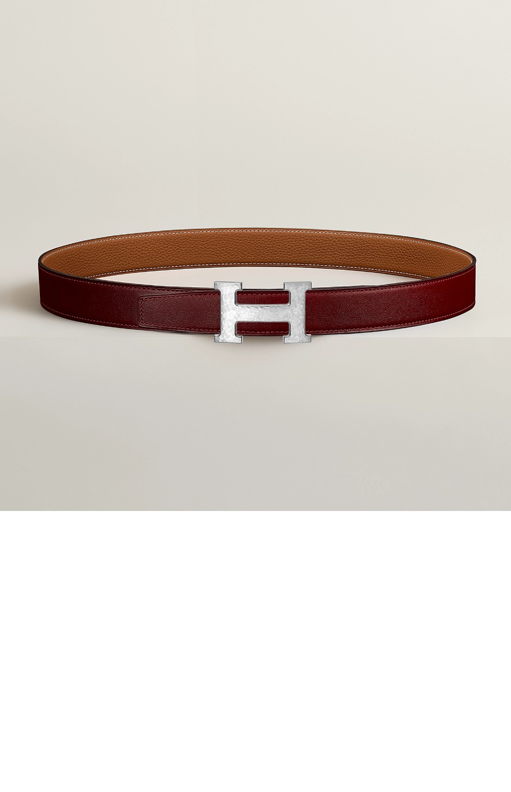 H Martelee 버클 & 양면 가죽 벨트 > 에르메스