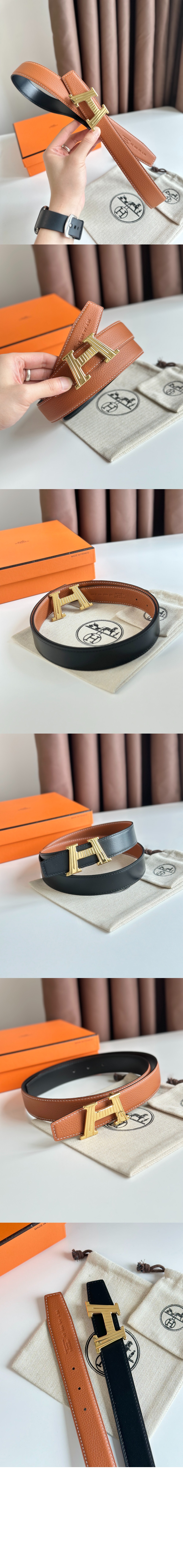 양면 가죽 벨트 > 에르메스