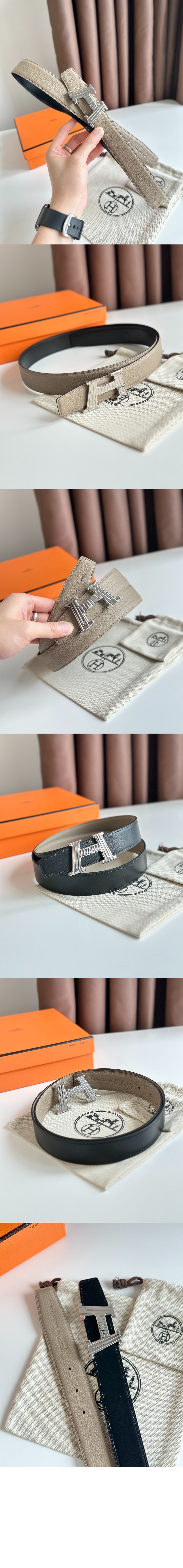 양면 가죽 벨트 > 에르메스