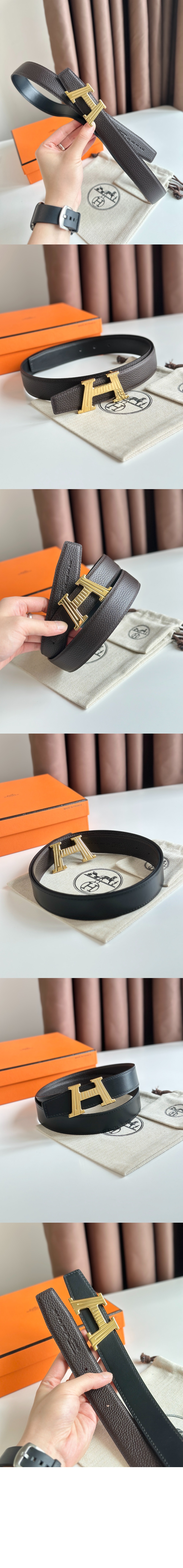 양면 가죽 벨트 > 에르메스