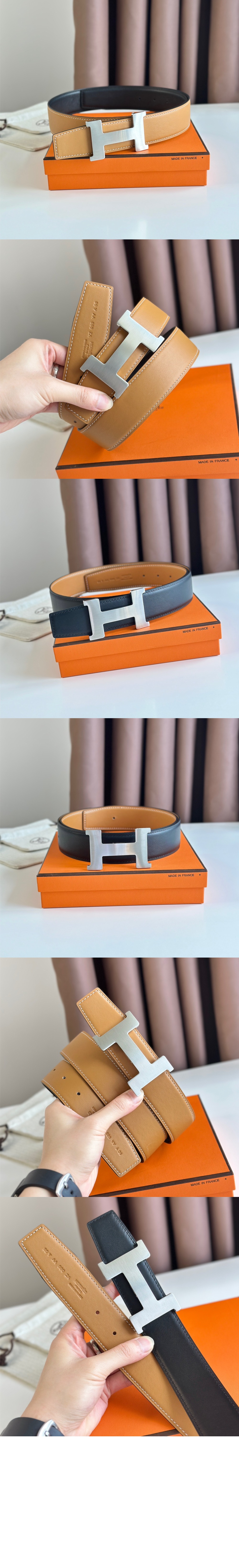 양면 가죽 벨트 > 에르메스
