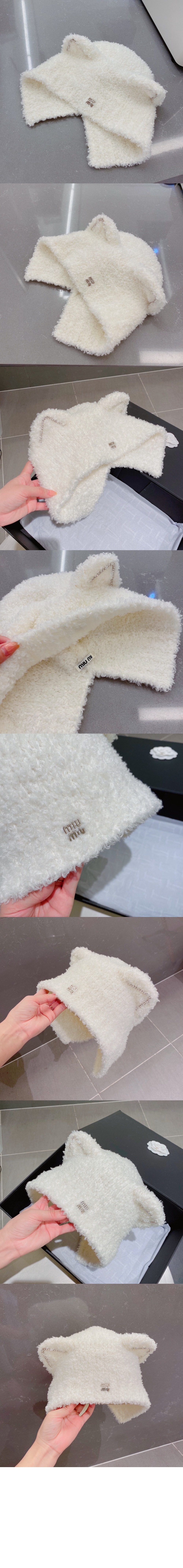 양털 귀달이 모자 5HC552 > 미우미우