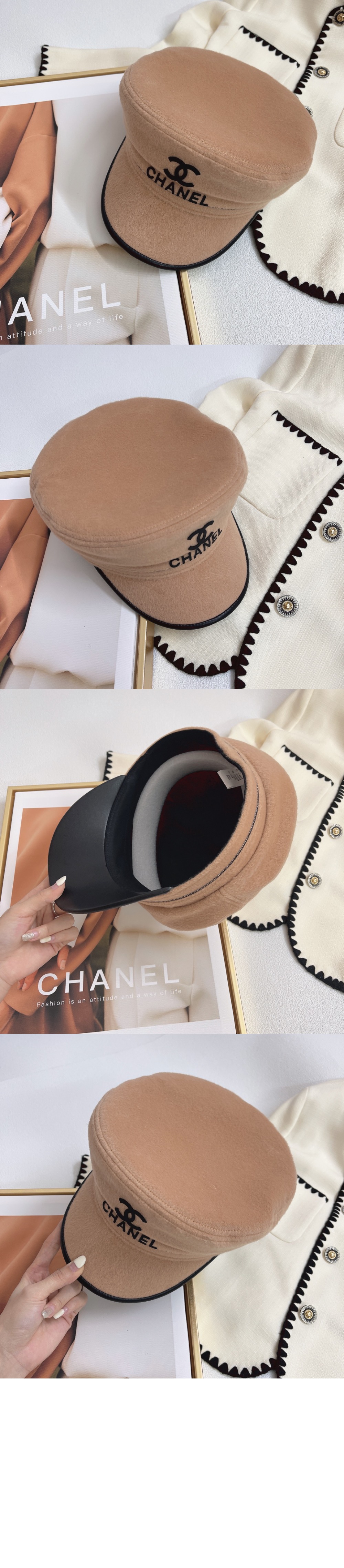 팔각 모자 AA6325 > 샤넬