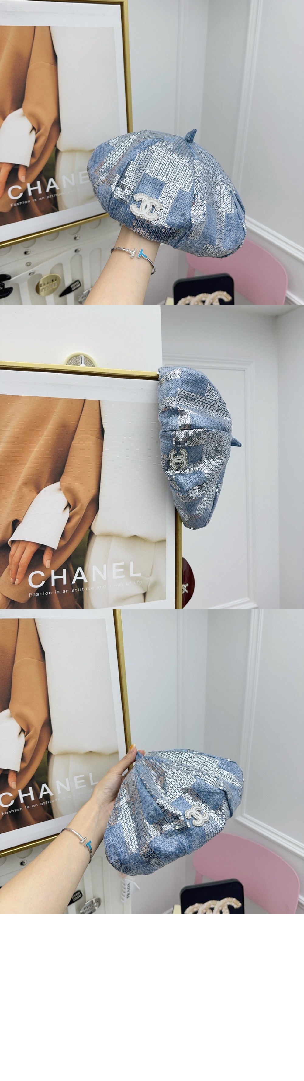 베레모 AA8736 > 샤넬