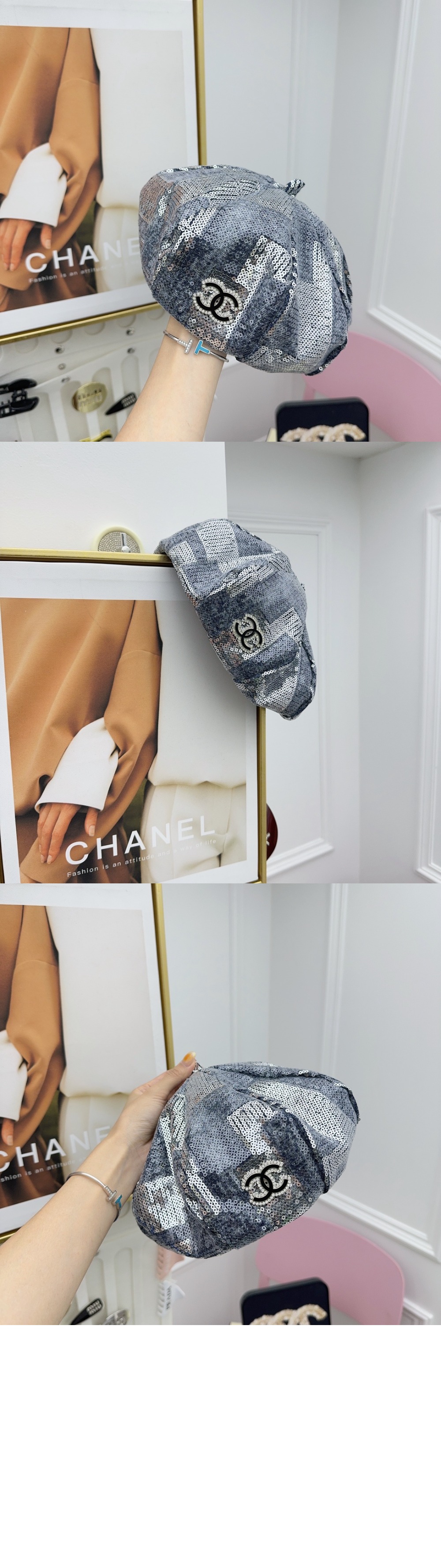 베레모 AA8736 > 샤넬