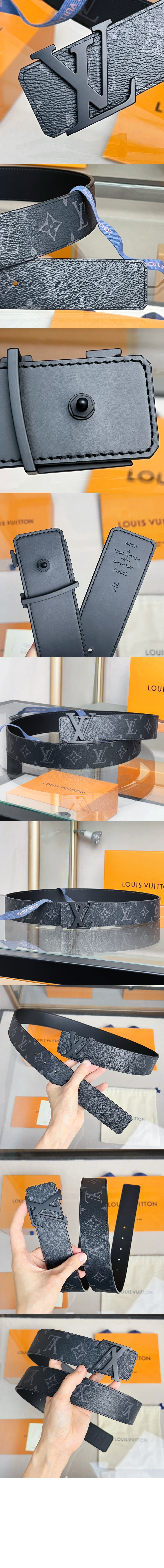 LV 이니셜 매트 블랙 벨트 M0449U > 루이비통