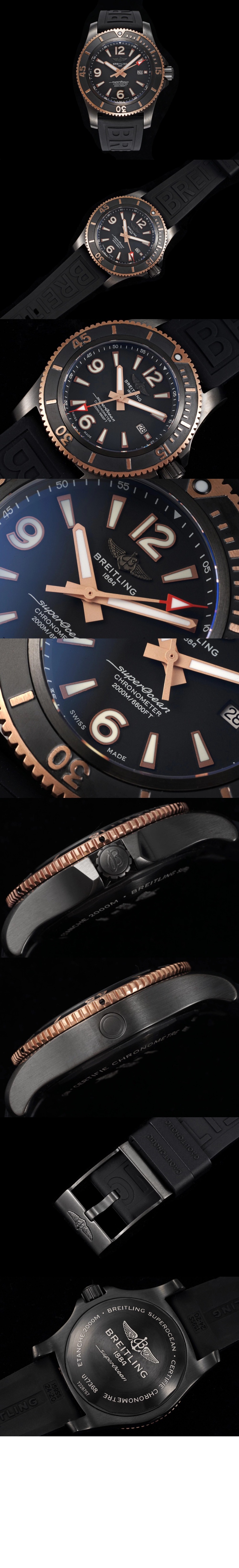 슈퍼오션 오토매틱 46 블랙 스틸 U1736822 > Superocean - 슈퍼오션