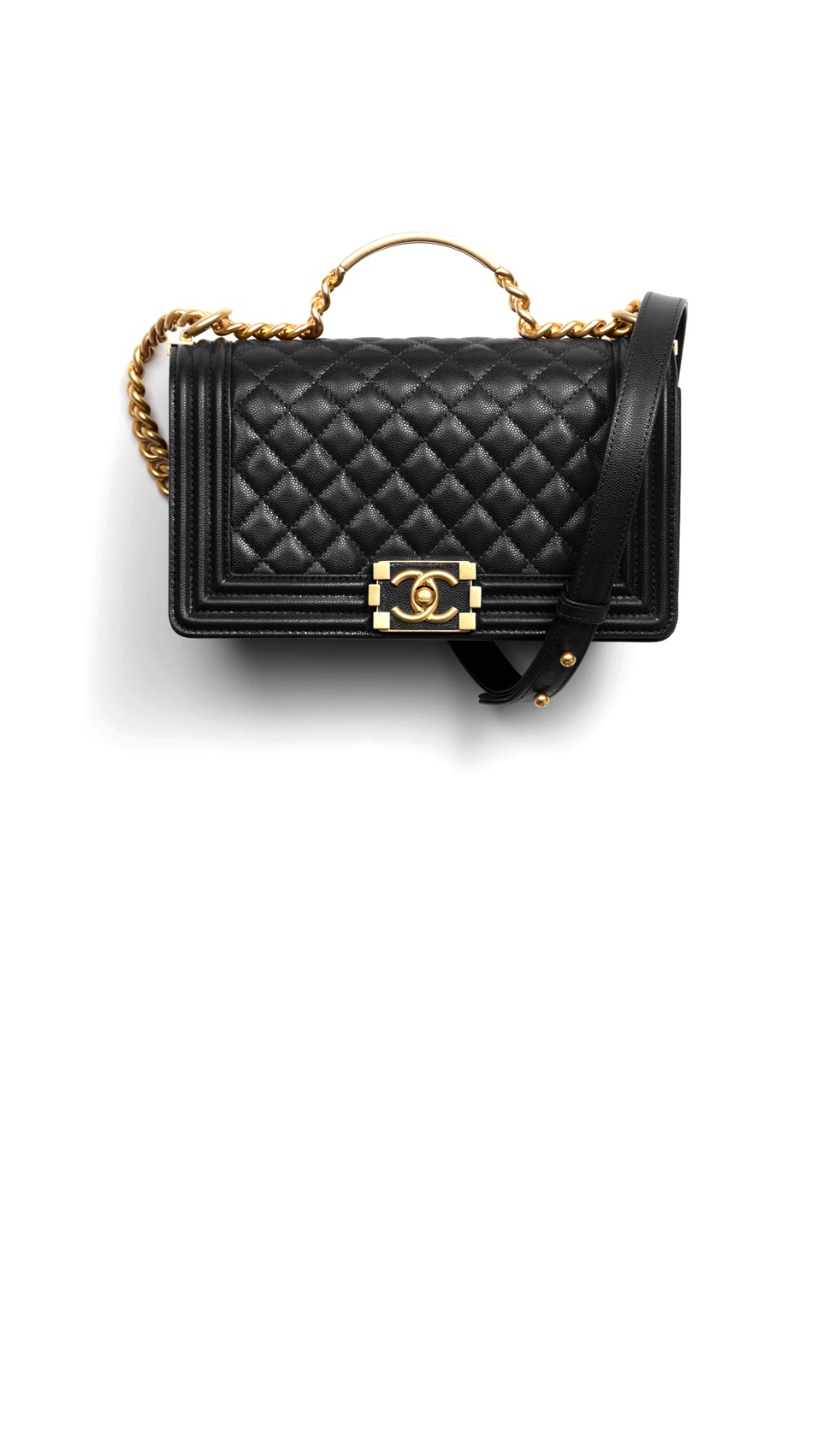 핸들 장식의 보이 샤넬 플랩백 A94804 > Boy - 보이백