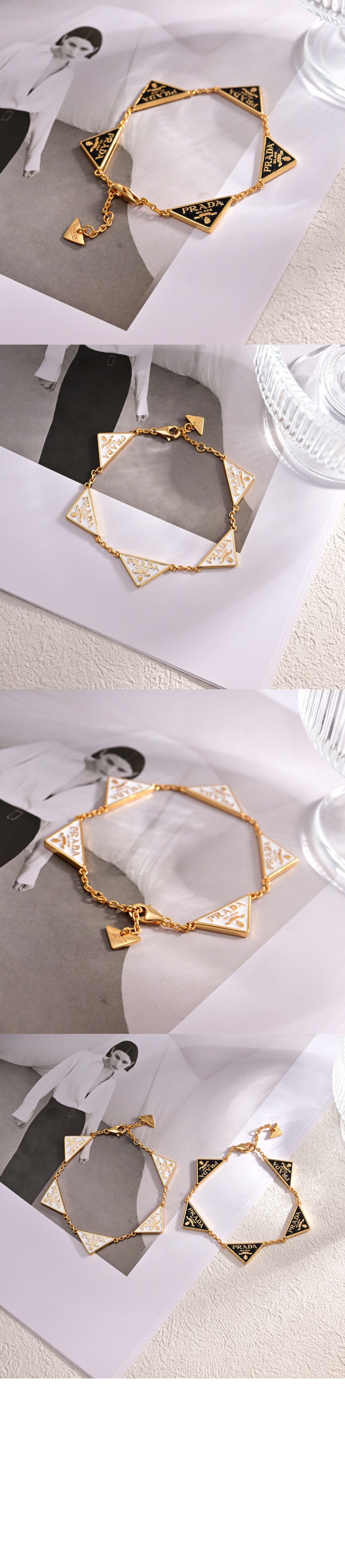 에나멜 메탈 팔찌 1IB491 > 프라다