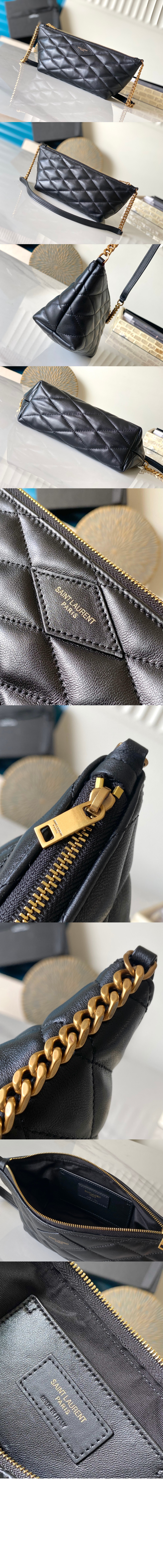 퀼트 처리된 램스킨 소재의 지퍼 숄더백 755979 > Etc - 기타제품