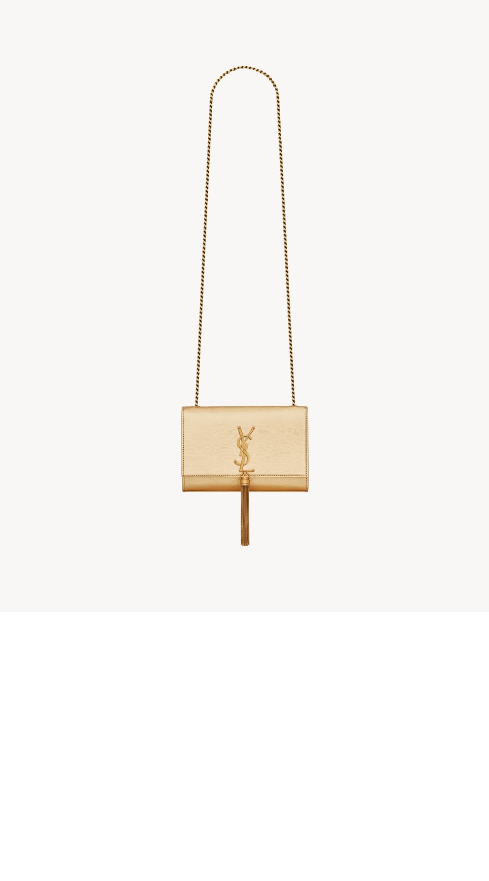 메탈릭 가죽 소재의 KATE 스몰 태슬백 474366 > Kate - 케이트