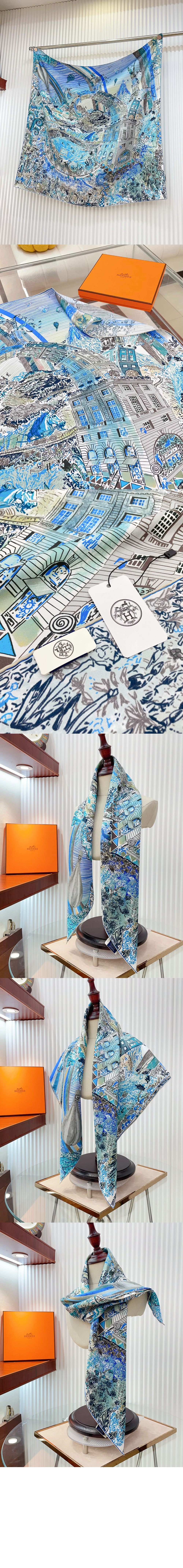 Les Folies du Faubourg 스카프 90 > 에르메스