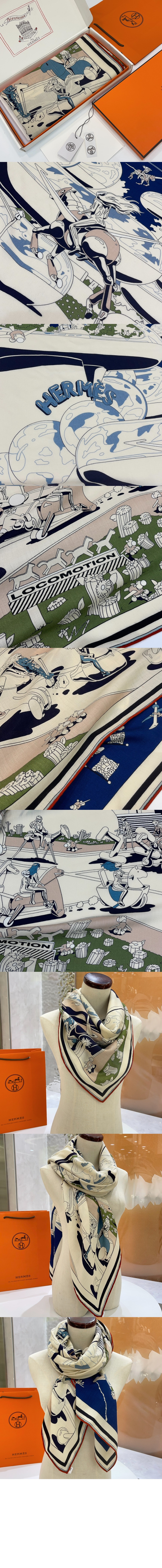 Les Roues de Phaeton Bandana 숄140 > 에르메스