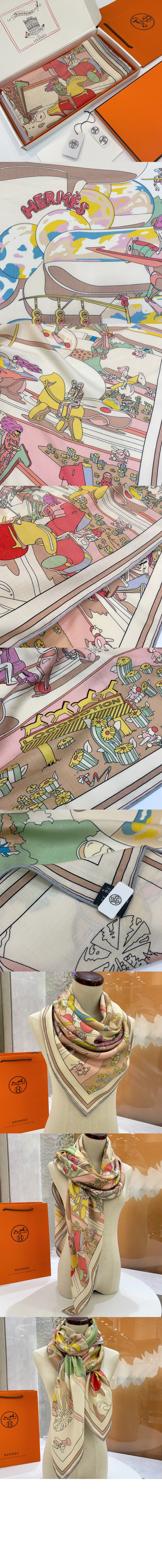 Les Roues de Phaeton Bandana 숄140 > 에르메스