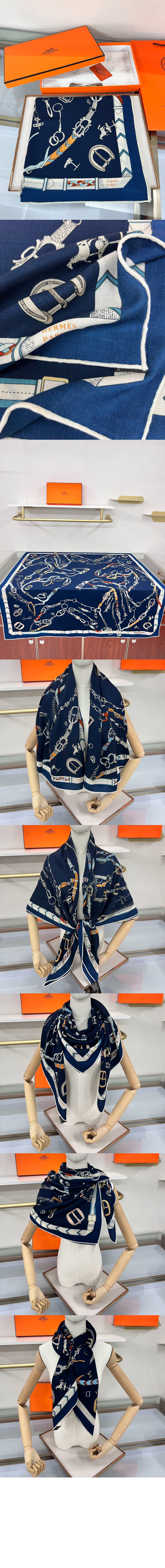 Chevaux Dechaines 숄 140 > 에르메스