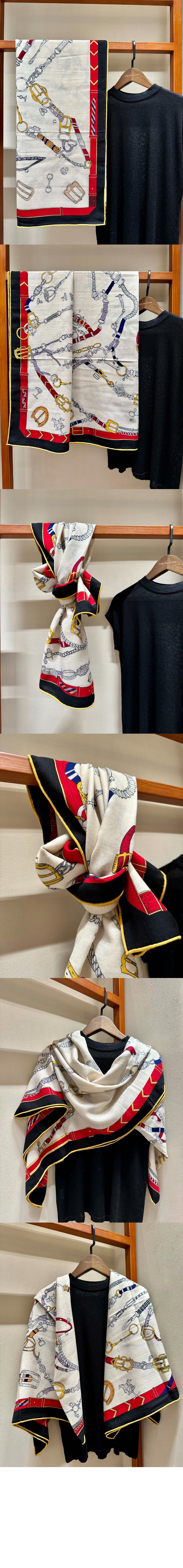 Chevaux Dechaines 숄 140 > 에르메스