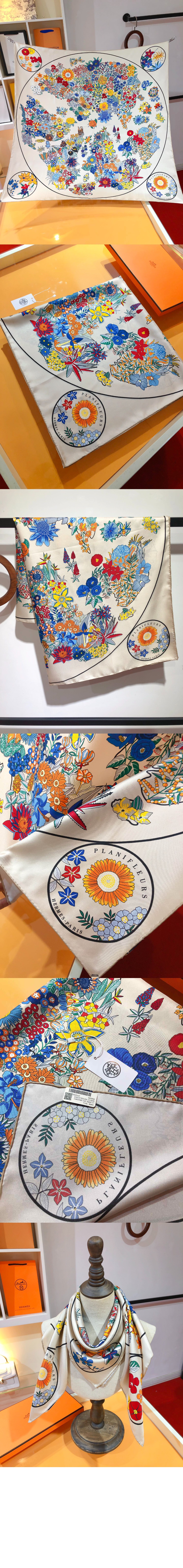 Planifleurs 스카프 90 > 에르메스