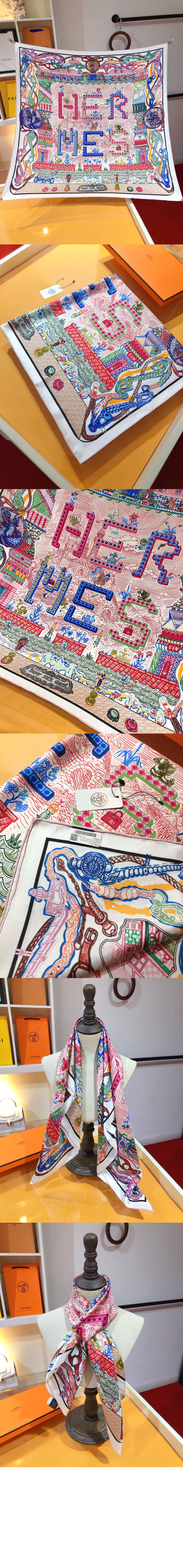 Planifleurs 스카프 90 > 에르메스