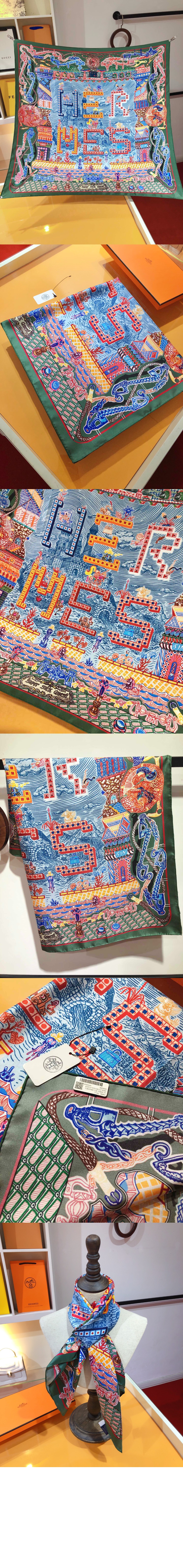 Planifleurs 스카프 90 > 에르메스