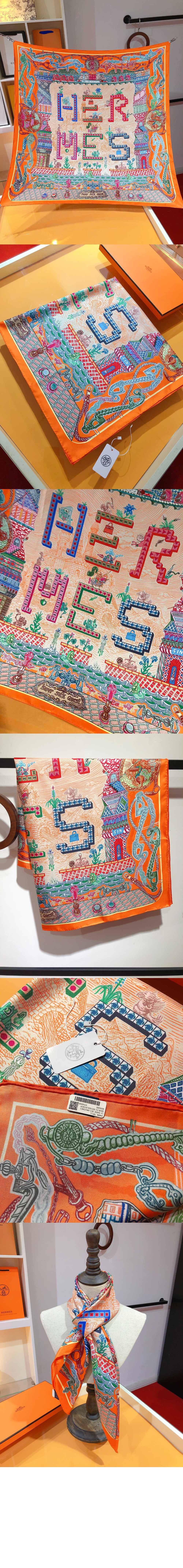 Planifleurs 스카프 90 > 에르메스