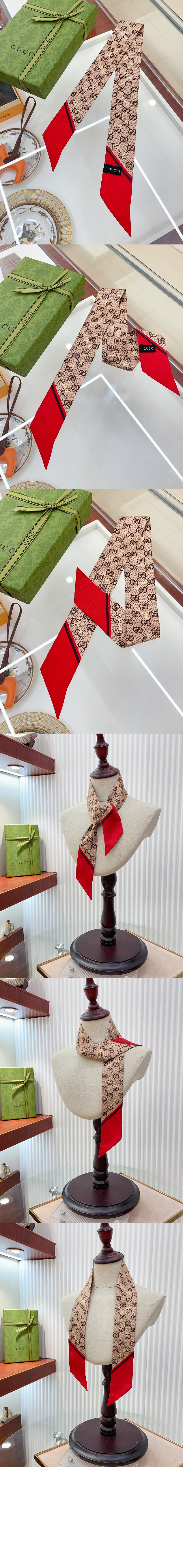 GG 프린트 홀스빗 실크 넥 보우 6637193 > Etc - 기타제품