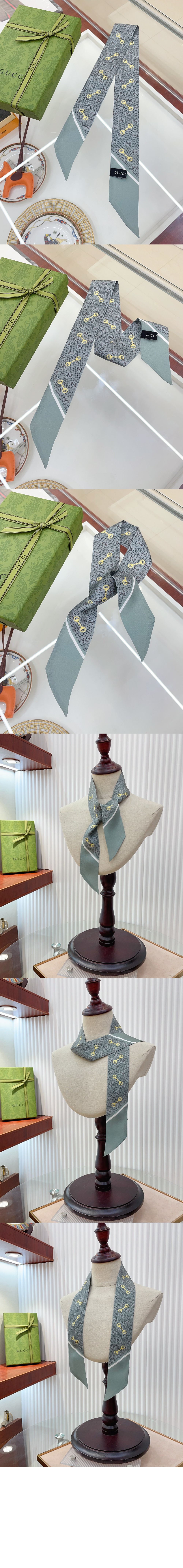 GG 프린트 홀스빗 실크 넥 보우 6637193 > Etc - 기타제품