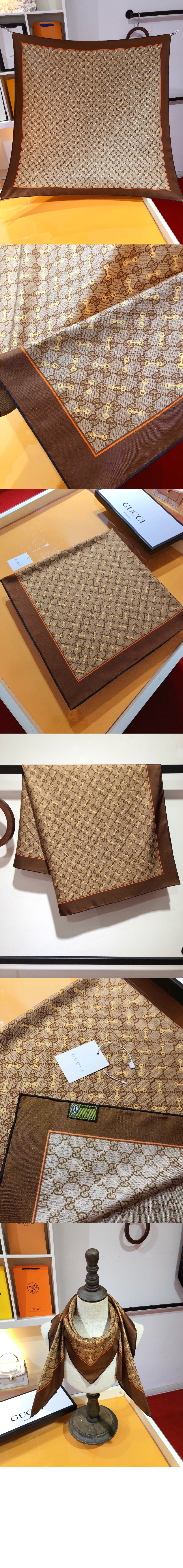 GG 프린트 홀스빗 실크 스카프 662576 > Etc - 기타제품