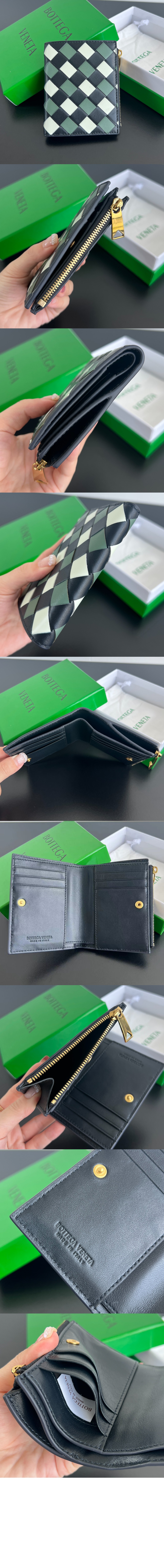 미디엄 인트레치아토 폴더형 지퍼 지갑 742330 > Intrecciato Card Case - 인트레치아토 카드지갑