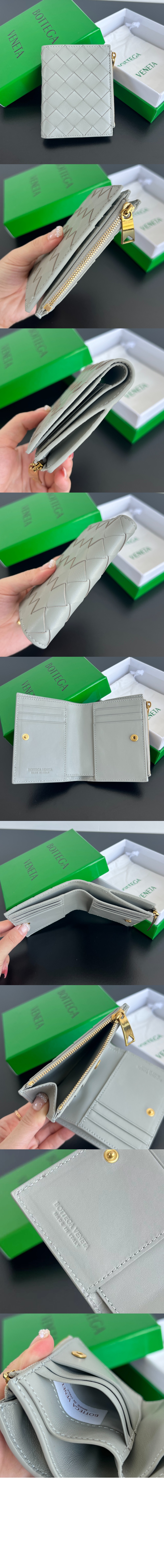 스몰 인트레치아토 폴더형 지퍼 지갑 742330 > Intrecciato Card Case - 인트레치아토 카드지갑