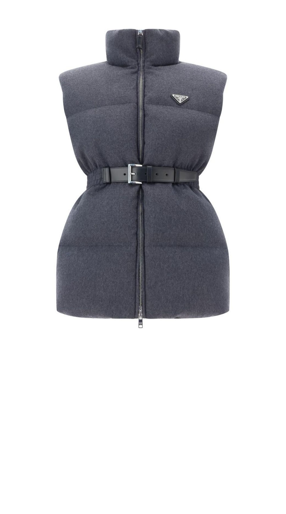 로고 쇼트 코트 > 프라다