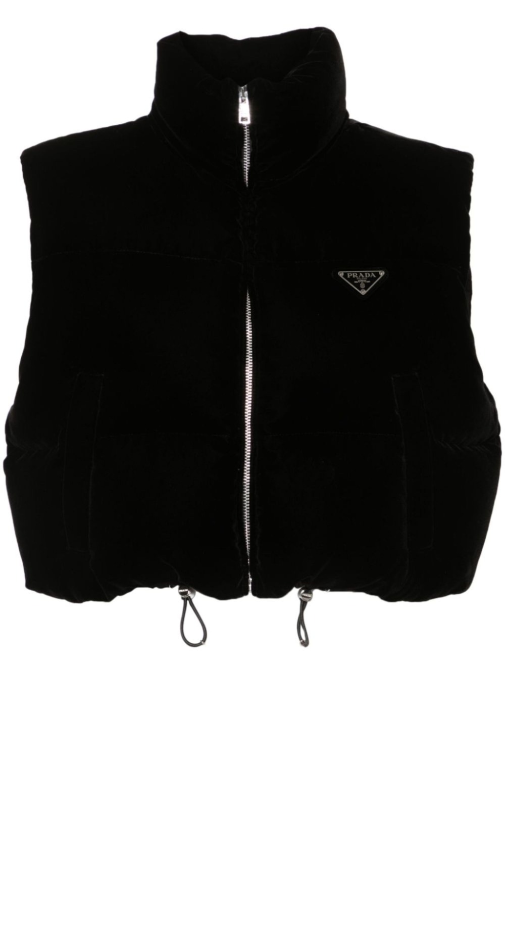 로고 쇼트 코트 > 프라다