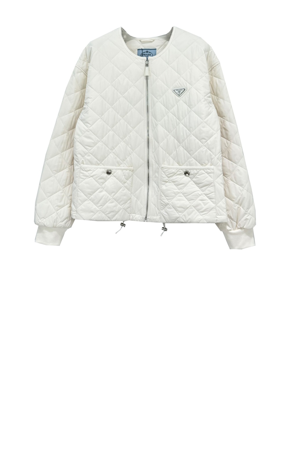 로고 쇼트 코트 > 프라다