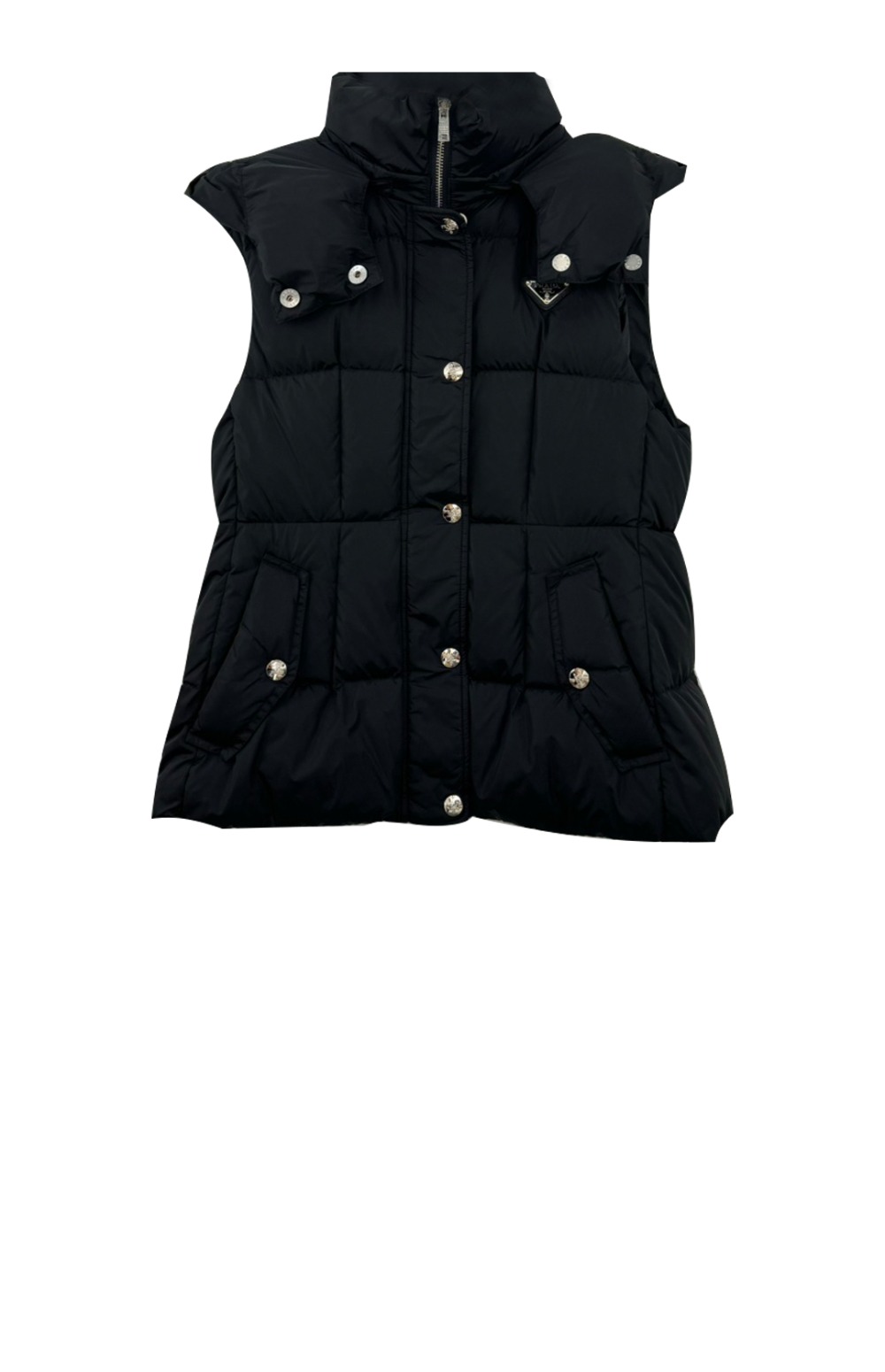 로고 쇼트 코트 > 프라다