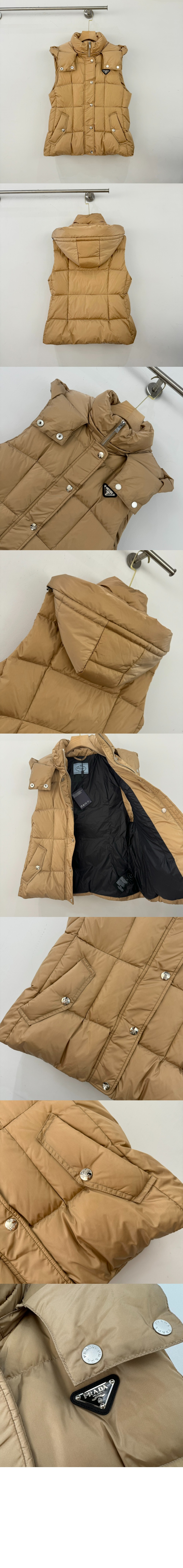 로고 쇼트 코트 > 프라다