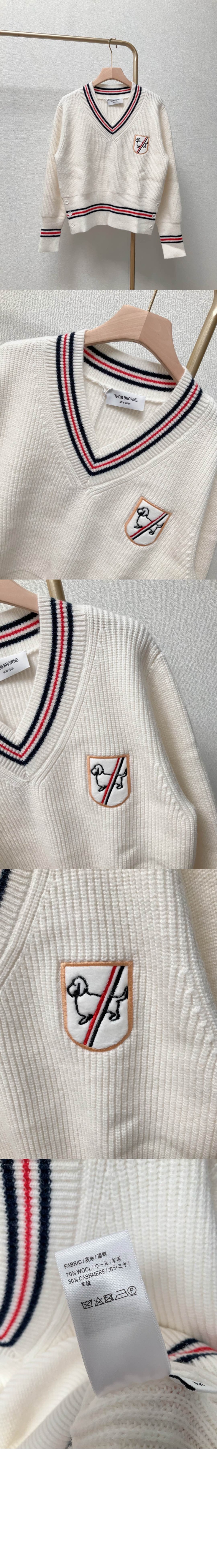 프린트 니트 톱 > 톰브라운