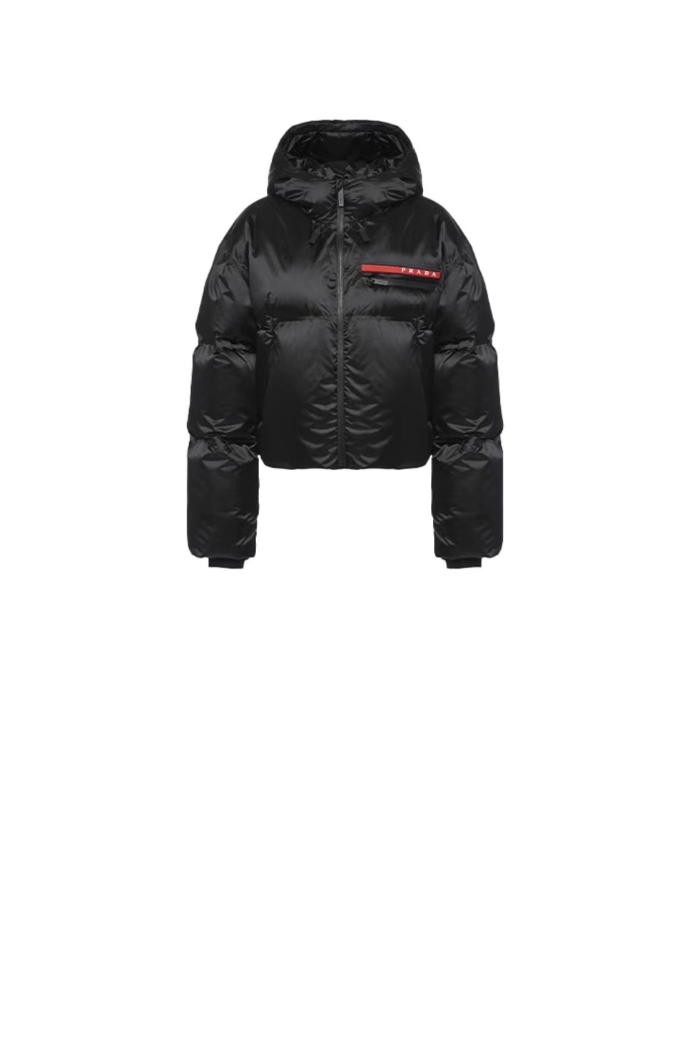로고 쇼트 코트 > 프라다